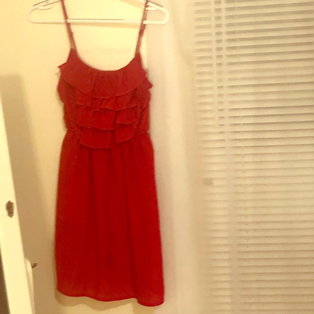 Ruffled red dress